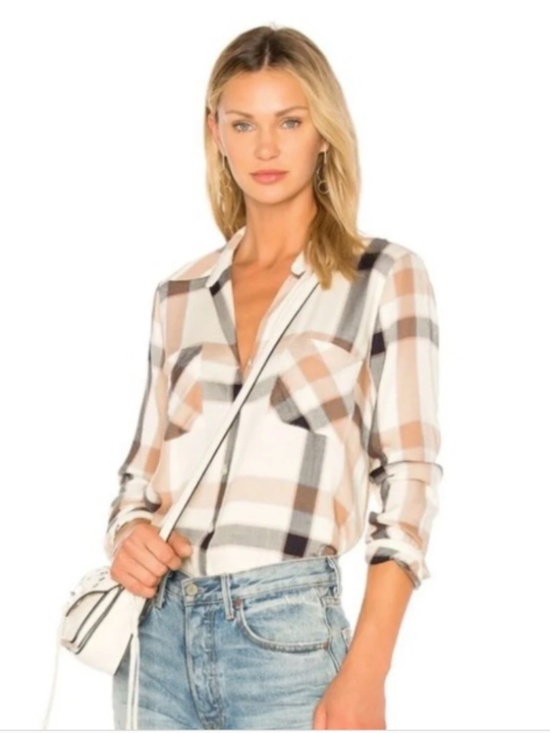 L'AGENCE Tops - L'AGENCE Button up Flannel Jacqueline Shirt Plaid